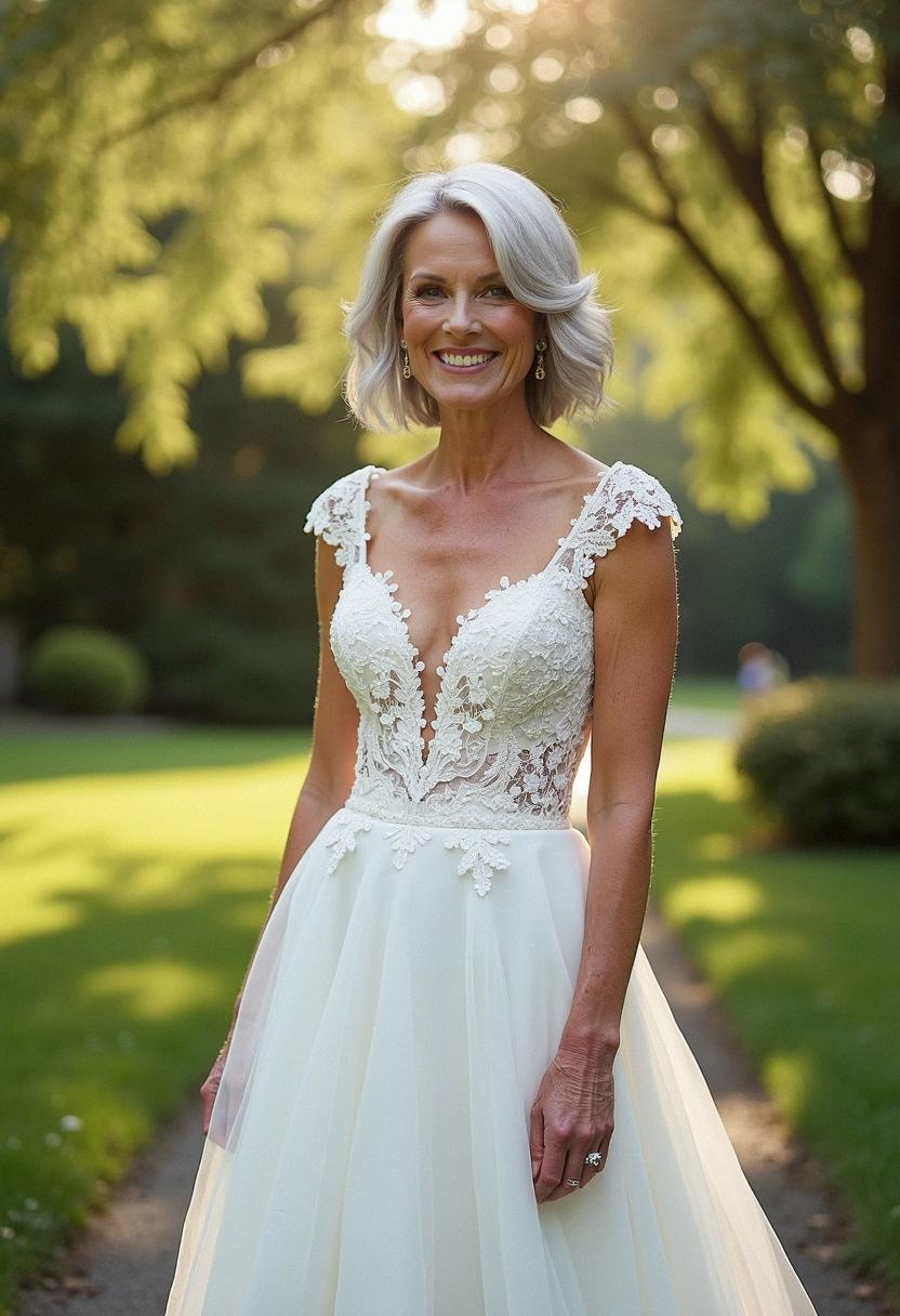 wedding dress for brides over 50