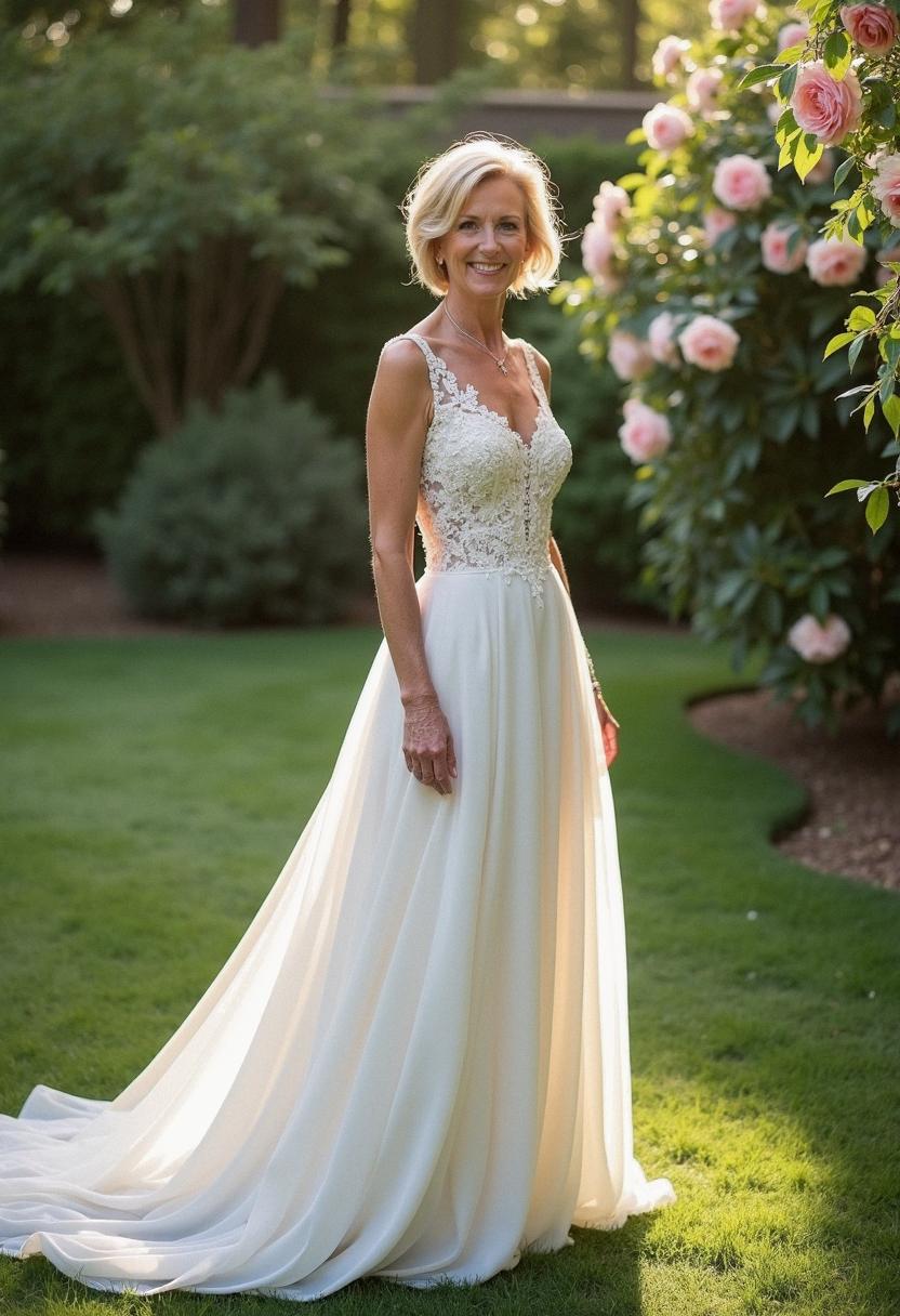 wedding dress for brides over 50