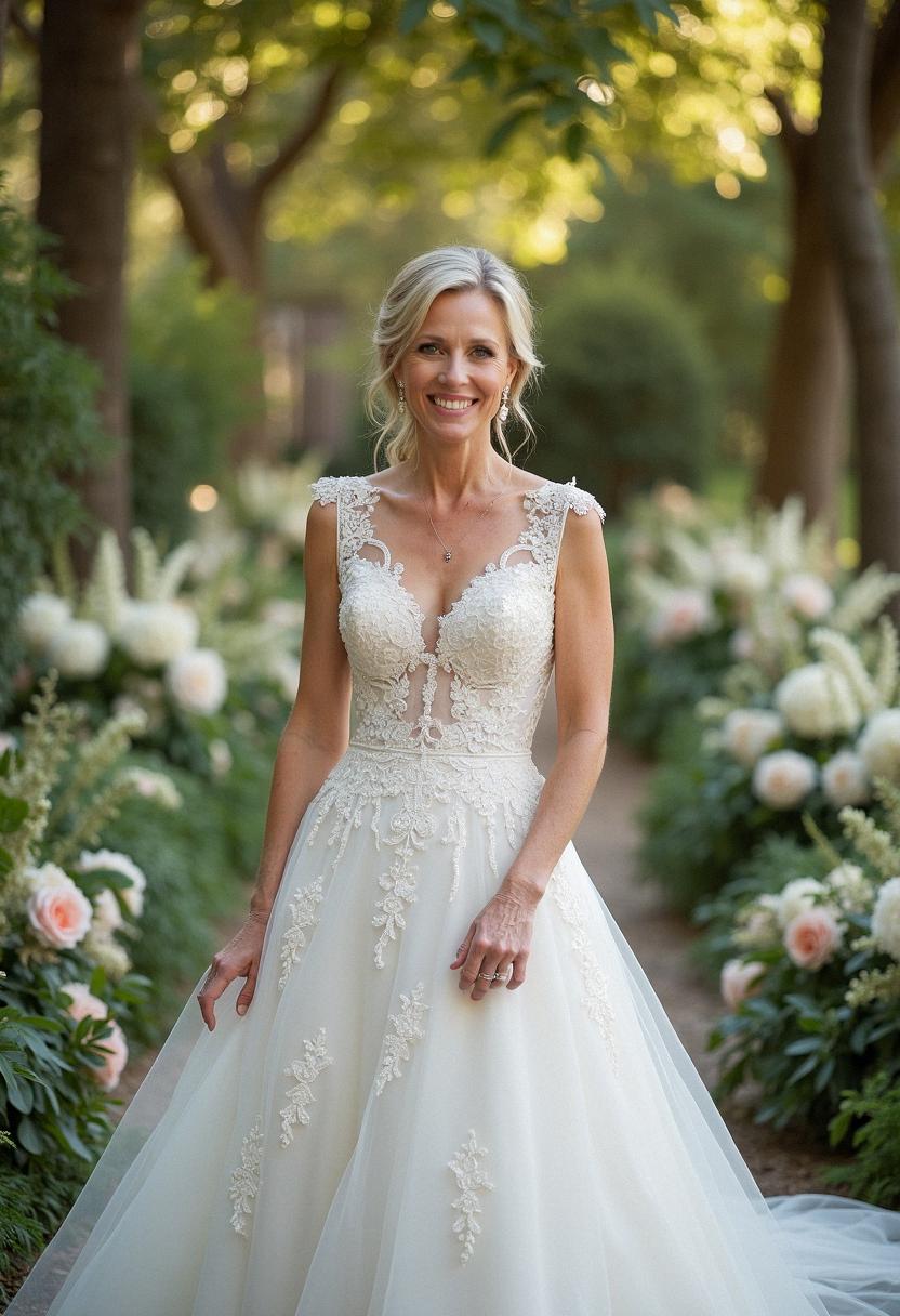 wedding dress for brides over 50